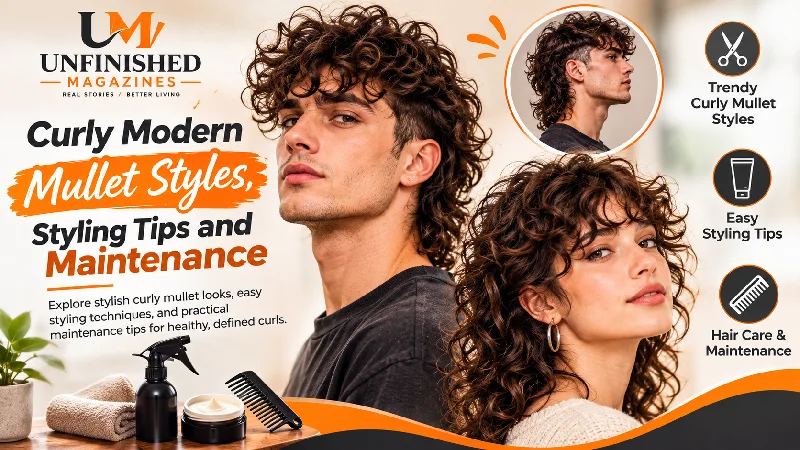 Curly Modern Mullet Styles